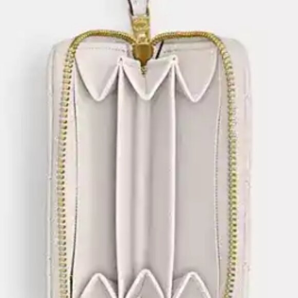 Coach Essential Small Zip Around Card Case With Sticker Print - Picture 2 of 2